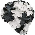 Fashy Blüten-Gummibadehaube, schwarz/weiß, 3191 22