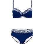 Marineblaue Fashy Bustier-Bikinis & Balconette-Bikinis aus Polyamid mit verstellbaren Trägern für Damen Größe S für den für den Winter 
