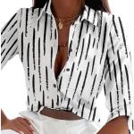 Weiße Elegante Rundhals-Ausschnitt Festliche Blusen mit Reißverschluss aus Spitze mit Kapuze für Damen Größe XXL Große Größen für den für den Herbst 