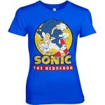 Blaue Sonic T-Shirts für Damen Größe M 
