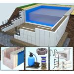 Blaue Yapool Rechteckige Swimmingpools & Schwimmbecken aus Aluminium 