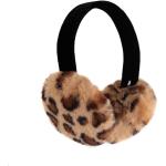 Bunte Animal-Print Vegane Ohrenschützer & Ohrenwärmer mit Leopard-Motiv aus Kunstfell für Damen für den für den Herbst 