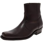 Braune FB Fashion Boots Karree Cowboy-Boots & Cowboystiefeletten mit Reißverschluss in Normalweite aus Leder für Herren Größe 40 mit Absatzhöhe 3cm bis 5cm 