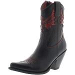 Schwarze FB Fashion Boots Damencowboystiefel & Damenwesternstiefel aus Leder Größe 36 