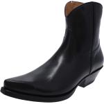 Schwarze Cowboy-Boots & Cowboystiefeletten mit Reißverschluss in Normalweite für Herren Größe 43 mit Absatzhöhe 3cm bis 5cm 