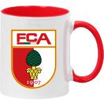FC Augsburg Tasse Logopott Weiss Rot - Q9061 onesize