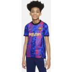 Blaue Atmungsaktive Nike Dri-Fit FC Barcelona FC Barcelona Trikot für Kinder zum Fußballspielen 2021/22 