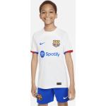 FC Barcelona 2023/24 Stadium Away Nike Dri-FIT Fußballtrikot für ältere Kinder - Weiß
