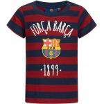 Rote Gestreifte Kurzärmelige FC Barcelona Kinder T-Shirts aus Baumwolle Größe 80 