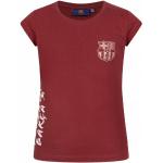 Rote Kurzärmelige FC Barcelona Kinder T-Shirts aus Baumwolle für Mädchen Größe 116 