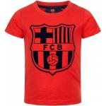 Rote Kurzärmelige FC Barcelona Kinder T-Shirts aus Baumwolle Größe 80 