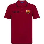 Rote FC Barcelona Kinderpoloshirts & Kinderpolohemden mit Knopf für Jungen 