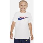 Weiße Nike Swoosh FC Barcelona T-Shirts für Herren Größe S 
