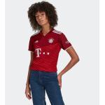 Rote adidas FC Bayern V-Ausschnitt FC Bayern München Trikots für Damen - Heim 2021/22 