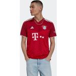 Rote adidas FC Bayern Herrenfußballtrikots zum Fußballspielen - Heim 2021/22 
