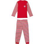 Rote Gestreifte FC Bayern Kinderschlafanzüge & Kinderpyjamas für Babys Größe 68 