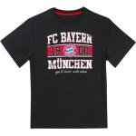 Schwarze FC Bayern Kinder T-Shirts aus Baumwolle Größe 164 