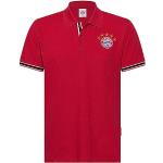 Rote Bestickte FC Bayern Herrenpoloshirts & Herrenpolohemden aus Baumwolle Größe M 