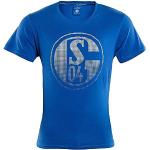 Blaue Kurzärmelige Schalke 04 Kinder T-Shirts Größe 164 