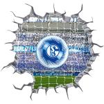FC Schalke 04 LED-Lampe in Ballform mit 3D-Wandtattoo
