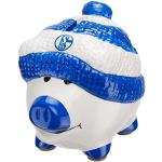 Blaue Schalke 04 Sparschweine aus Porzellan 
