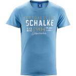 Blaue Schalke 04 Rundhals-Ausschnitt T-Shirts für Herren Größe S 