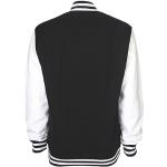 Schwarze Gestreifte FDM College-Jacken aus Baumwolle für Herren Größe L 
