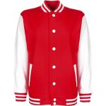 Rote FDM College Jacken für Kinder & Baseball Jacken für Kinder aus Baumwollmischung für Mädchen Größe 140 