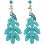 Himmelblaue Elegante Perlenohrringe glänzend aus Kristall für Damen zum Muttertag 