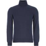 Reduzierte Blaue FEDELI Rollkragen Kaschmir-Pullover aus Wolle für Herren Größe 4 XL 
