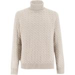 Reduzierte Weiße FEDELI Rollkragen Kaschmir-Pullover aus Wolle für Herren Größe 3 XL für den für den Winter 