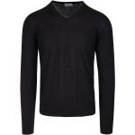 Reduzierte Schwarze FEDELI V-Ausschnitt Kaschmir-Pullover für Herren Größe 5 XL für den für den Herbst 