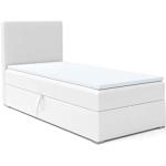Weiße Moderne Boxspringbetten mit Bettkasten aus Kiefer mit Schublade 100x200 