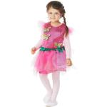 Pinke Buttinette Schmetterling-Kostüme mit Glitzer aus Jersey für Kinder Größe 104 