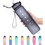 FeelGlad Trinkflasche »Sport Water Bottle mit 1000ml Kapazität,Breiter Mund Motivierende Water Jug mit Trinkhalm & Zeitmarkierungs-Tracker«