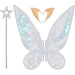 Reduzierte Weiße Winx Club Schmetterlingsflügel aus Organza für Damen 