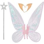 Reduzierte Rosa Winx Club Schmetterlingsflügel aus Organza für Damen 
