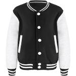 Schwarze Winddichte V-Ausschnitt College Jacken für Kinder & Baseball Jacken für Kinder für Mädchen Größe 134 für den für den Herbst 