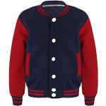 Marineblaue Winddichte V-Ausschnitt College Jacken für Kinder & Baseball Jacken für Kinder für Mädchen Größe 134 für den für den Herbst 