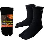 Schwarze Thermo-Socken für Herren Größe 43 2-teilig für den für den Winter 