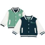 Marineblaue Melierte College Jacken für Kinder & Baseball Jacken für Kinder aus Baumwollmischung Größe 68 
