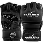 FEFLOGX Unisex Profi MMA-Fight-Handschuhe Leder Free-Fight-Gloves MMA-Training Kampfsport Fitness-Boxen Grappling Boxsack-Handschuhe