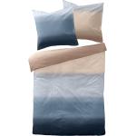 Blaue Dormisette Feinbiber Bettwäsche aus Textil 135x200 