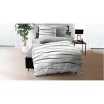 Reduzierte Graue Moderne Feinbiber Bettwäsche mit Reißverschluss aus Baumwolle 135x200 