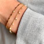 Nickelfreie Silberne Mondstein Armbänder vergoldet aus Silber 18 Karat für Damen 