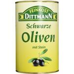 Feinkost Dittmann Schwarze Oliven mit Stein, 1er Pack (1 x 4 kg)