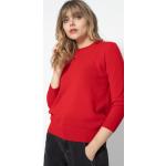 Rote Rundhals-Ausschnitt Kaschmir-Pullover für Damen Größe XXL für den für den Herbst 