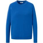 Reduzierte Cobaltblaue TCHIBO Kaschmir-Pullover aus Wolle für Damen Größe S 