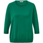 Grüne 3/4-ärmelige TCHIBO Nachhaltige Kaschmir-Pullover aus Wolle für Damen Größe S 