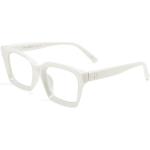 Weiße Rechteckige Brillenfassungen für Damen 